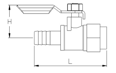 Mini-Kugelhahn, Messing, auf Luftkompressor