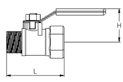 Mini-Kugelhahn, Messing, auf Luftkompressor