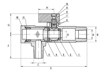 Messing Kugelhahn mit Schmutzfänger